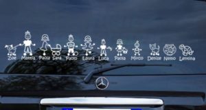 Adesivi famiglia nelle auto: una tendenza sempre più diffusa Adesivo auto famiglia