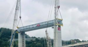 Genova: posato il primo impalcato del nuovo viadotto sul Polcevera Nuovo viadotto Genova