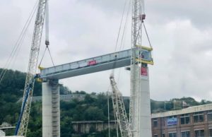 Genova: posato il primo impalcato del nuovo viadotto sul Polcevera Nuovo viadotto Genova