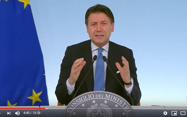 Conferenza stampa Giuseppe Conte coronavirus